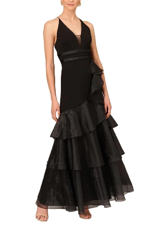 Sheer maxi dresses with lace overlays for a romantic touch Sheer maxi dresses with lace overlays for a romantic touch Aidan Mattox MD1E202177 Long Ruffle Formal Prom Dress