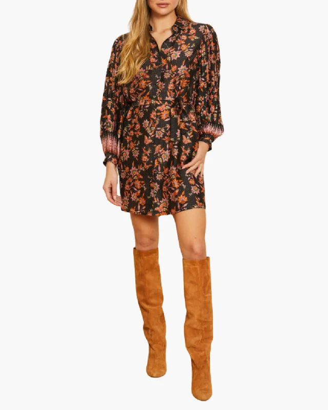 Floral print mini dresses for summer partiesAUSTIN DRESS IN FOLK ART FLEUR