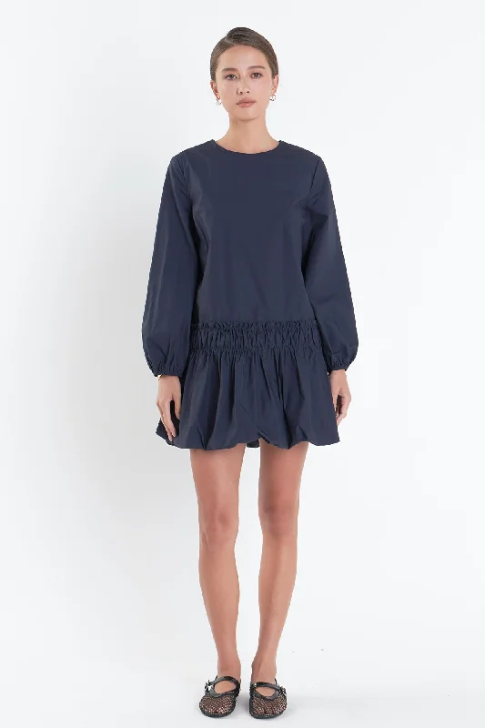 Strapless mini dresses for a beach vacationBubble Hem Dress