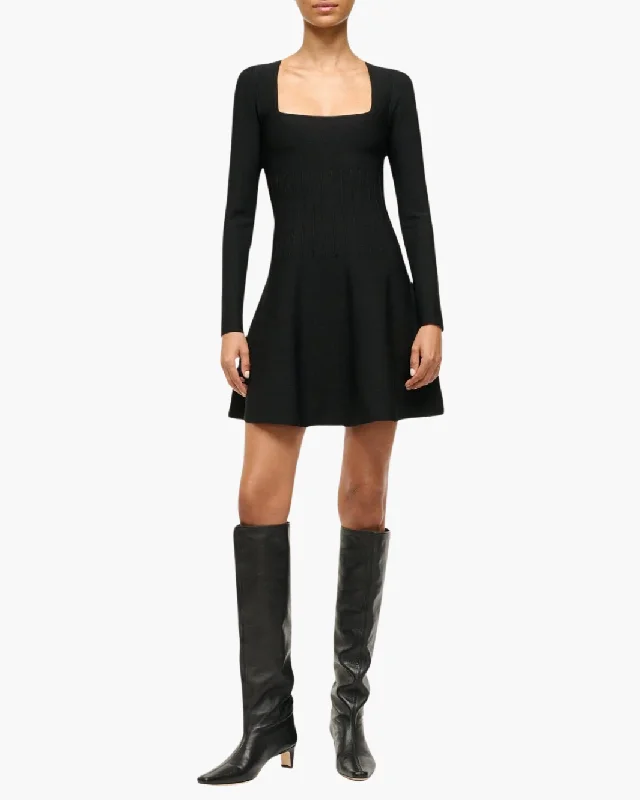 Mini dresses with one - shoulder designsDEORA DRESS IN BLACK