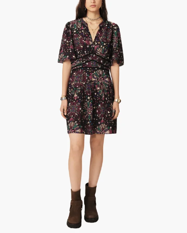 Animal print mini dresses for a bold statementDRESS FIDJI IN ANTHRACITE