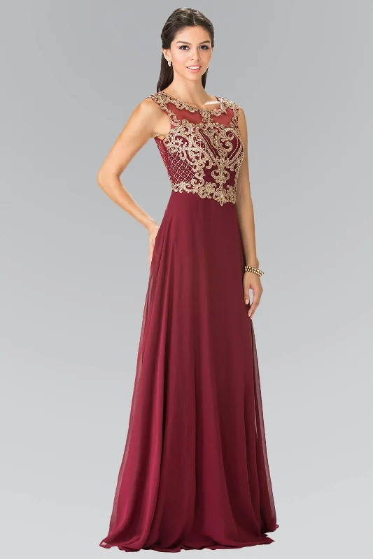 Wedding guest dresses with mesh panels and empire waistsFormal Long Prom Dress Evening Gown