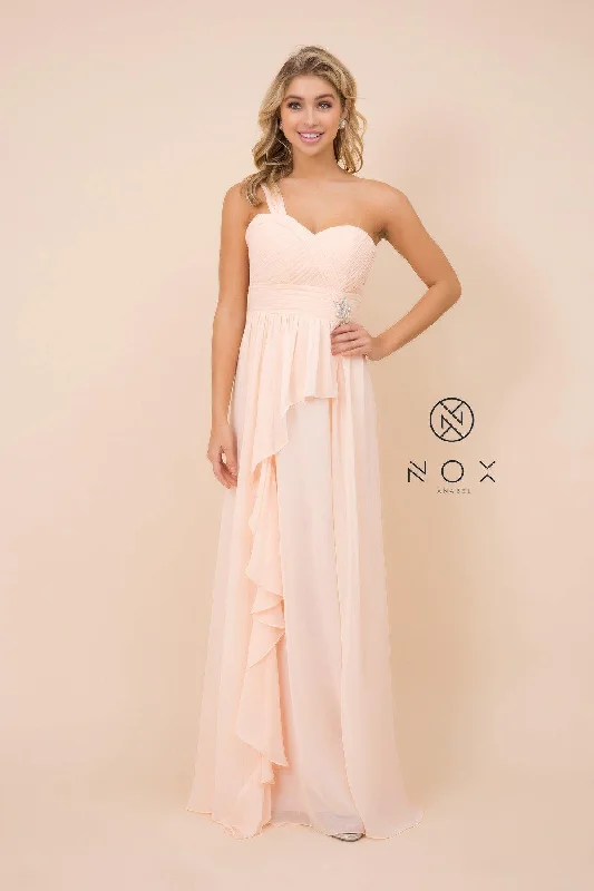 Ribbed - texture wedding guest dresses in neutral colorsFormal Long Bridesmaid Dress