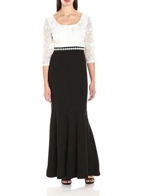 Wedding guest dresses with high - low hems and floral appliquesAlex Evenings AE1121571 Long Formal Mother of the Bride Dress