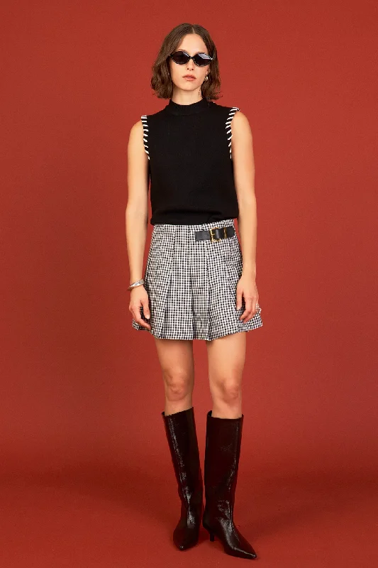Mini dresses with tassel accents for a fun touchGingham Check Skort