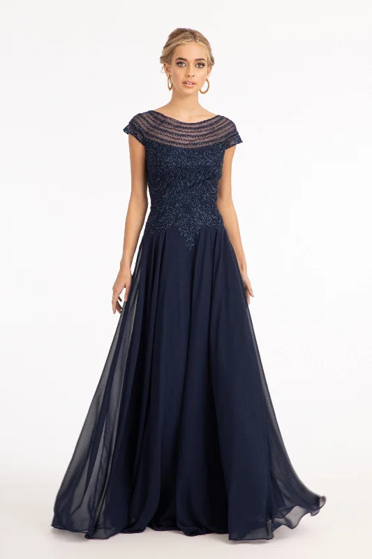 Maxi dresses with an asymmetric hem for a fashion - forward and eye - catching design Maxi dresses with an asymmetric hem for a fashion - forward and eye - catching design GLS GL3065 Navy M Sale