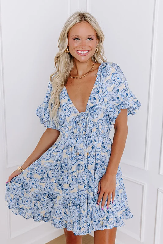 Mini dresses with criss - cross backs for a flirty lookGraceful Garden Mini Dress