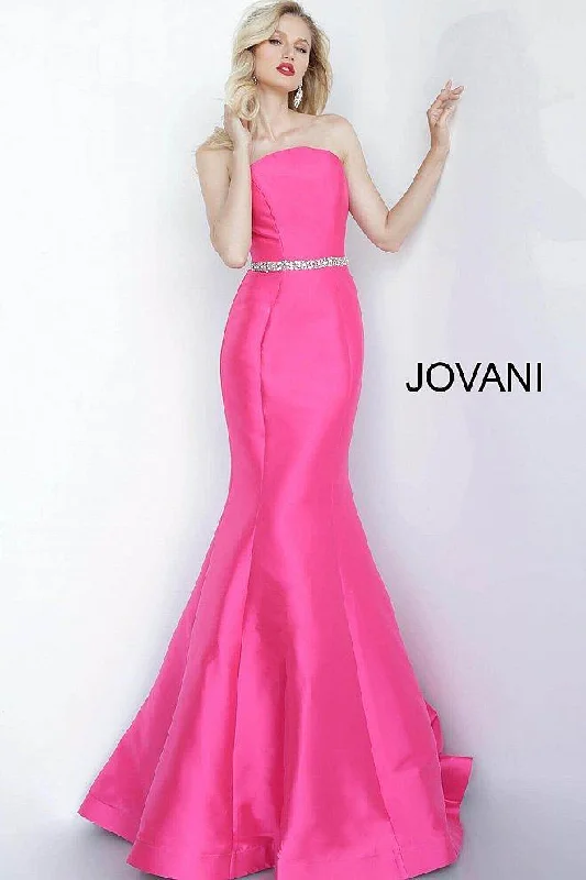 A - line cocktail wedding guest dresses in pastel colorsJovani 67966 Long Prom Dress
