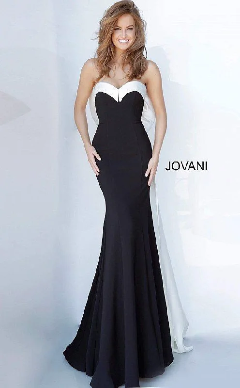 Lace - and - tulle wedding guest dresses with sweetheart necklinesJovani 12020 Long Strapless Prom Dress
