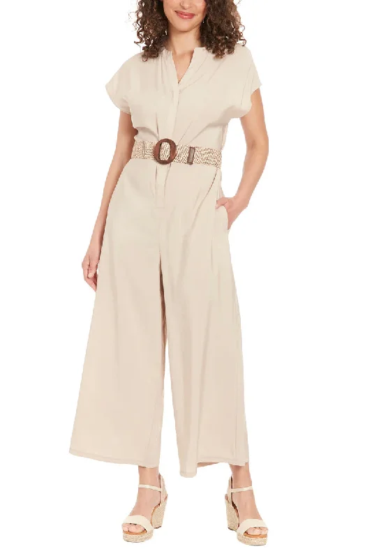 Printed maxi dresses with abstract patterns for an artistic look Printed maxi dresses with abstract patterns for an artistic look London Times T7538M Long Belted Formal Jumpsuit