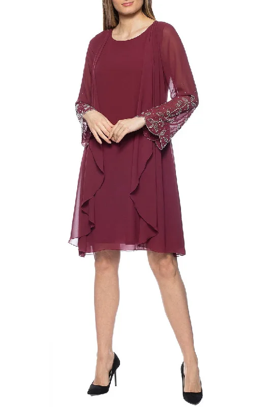 Maxi dresses with beaded embellishments for a fancy and luxurious event Maxi dresses with beaded embellishments for a fancy and luxurious event Marina 267797 Short Mother of the Bride Jacket Dress