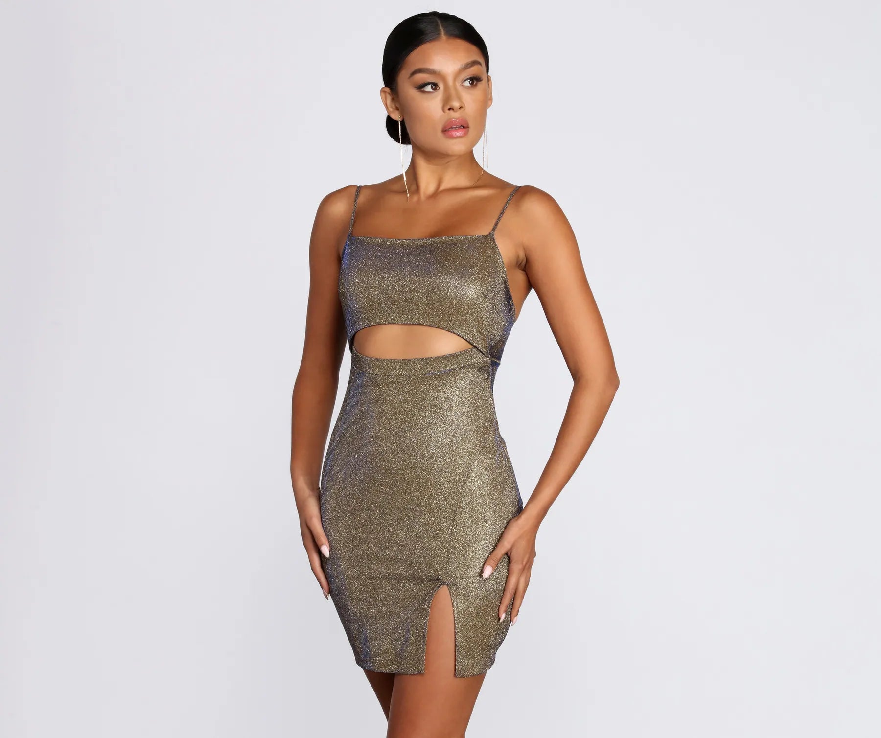Cotton mini dresses for a comfortable everyday optionParty With Me Glitter Mini Dress