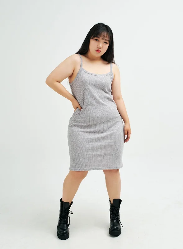 Mini dresses with belted waists for a defined silhouettePlus Sleeveless Ribbed Midi Dress IY24