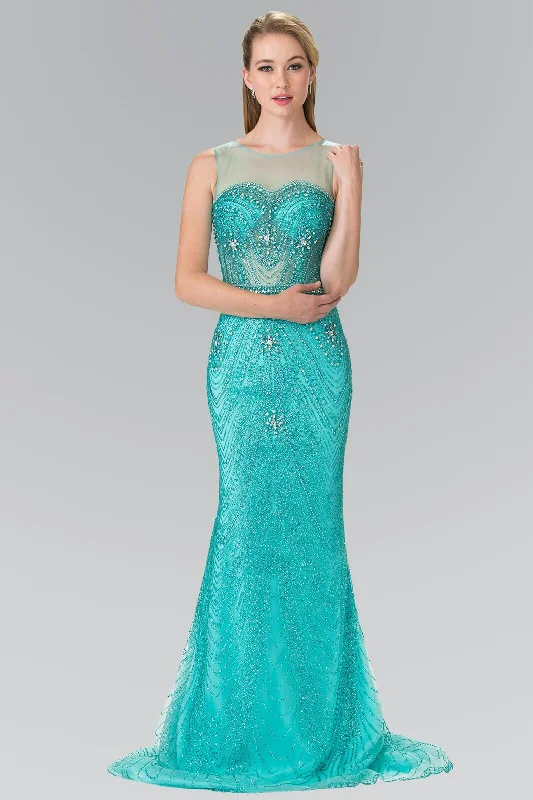 Wedding guest dresses with cut - out details and midi lengthsProm Long Formal Beaded Sleeveless Evening Gown