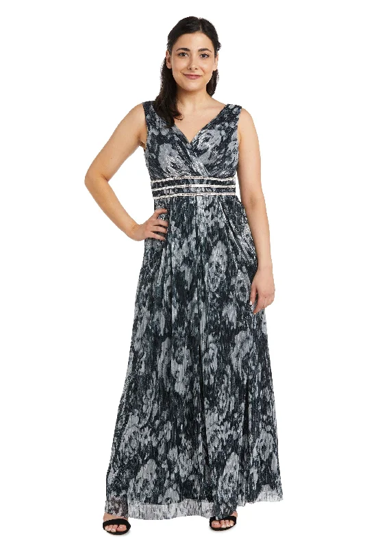Maxi dresses with cold - shoulder cutouts for a trendy look Maxi dresses with cold - shoulder cutouts for a trendy look R&M Richards 7178P Long Formal Metallic Petite Gown