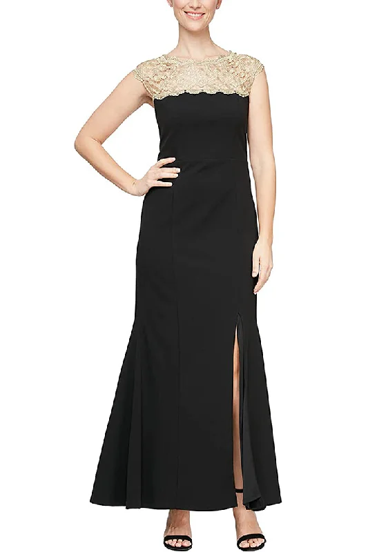 Maxi dresses with an asymmetric hem for a fashion - forward and eye - catching design Maxi dresses with an asymmetric hem for a fashion - forward and eye - catching design SL Fashions 9137211 Long Formal Fitted Lace Dress