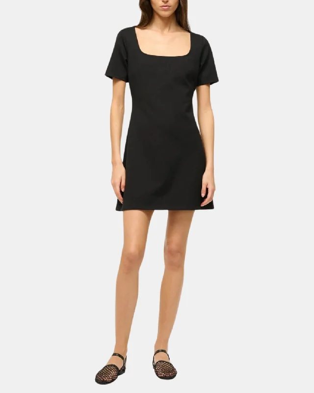 Polyester mini dresses for easy careSTERN DRESS IN BLACK