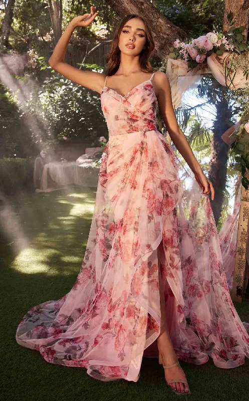 Formal dresses with high - low hems and floral embroidery for a unique prom styleAndrea and Leo A1290 Dress