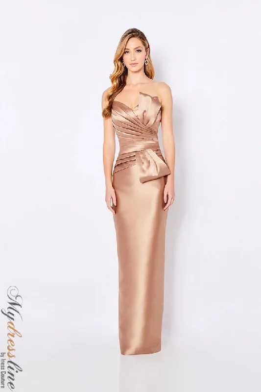 Formal dresses with empire waists and organza overlays for a feminine lookCameron Blake 221689