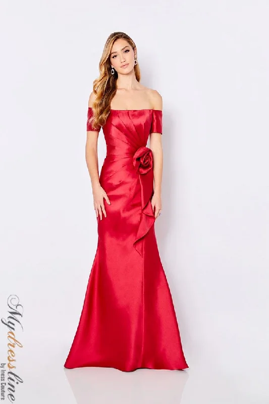 Formal dresses with ruched back panels and button - down fronts for a unique and flattering fitCameron Blake 221693