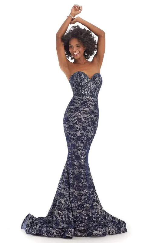Sheath formal dresses with metallic thread detailing for a modern promClarisse - 8242 Strapless Sweetheart Mermaid Dress