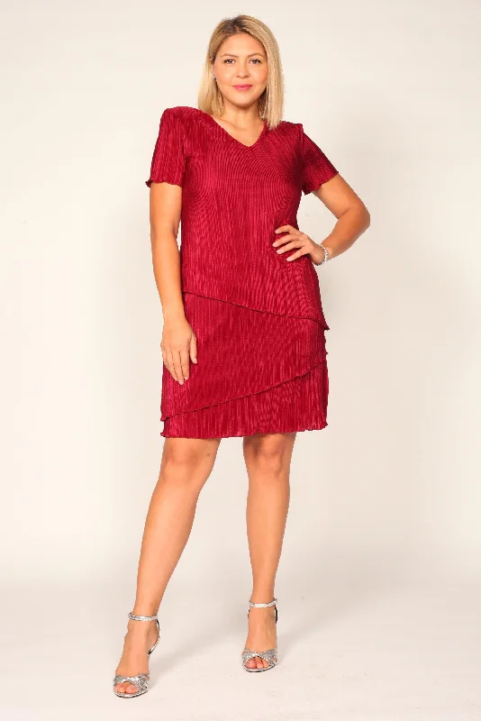 Wrap - style wedding guest dresses with bow accentsConnected Apparel Short Dress Sale