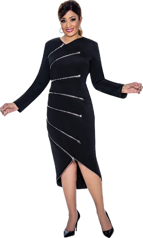 Ruffled cocktail dresses with a knee - length hem for a feminine appealDivine Apparel DCC4831 Long Sleeve Fitted Short Dress