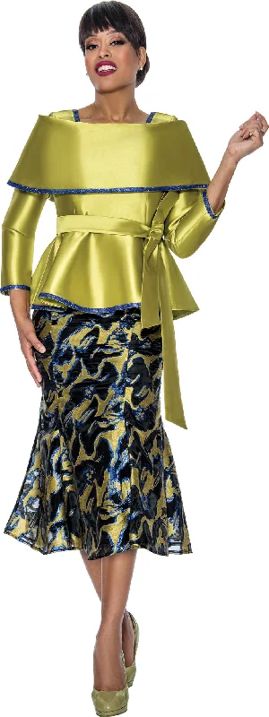 Mini cocktail dresses with a ruffled hem and a solid colorDivine Apparel DQ2292 Skirt Set Formal Cocktail Dress