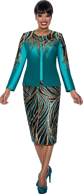 Cocktail dresses with a floral print and a peplum waistDivine Apparel DQ2193 Skirt Suit Short Dress
