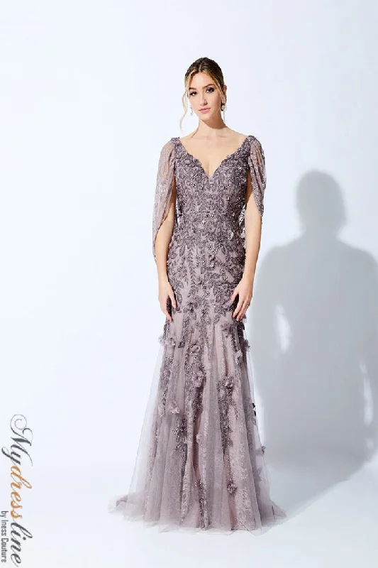 Prom dresses with lace - trimmed hems and off - the - shoulder necklines for a delicate lookIvonne D 221D41