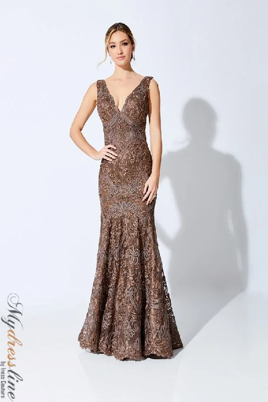 Prom dresses with lace - trimmed hems and off - the - shoulder necklines for a delicate lookIvonne D 221D49