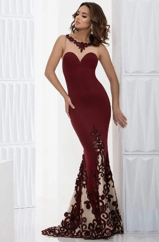 Formal dresses with tiered skirts and pearl embellishments for a luxurious feelJasz Couture - Sleeveless Embroidered Long Gown 5613