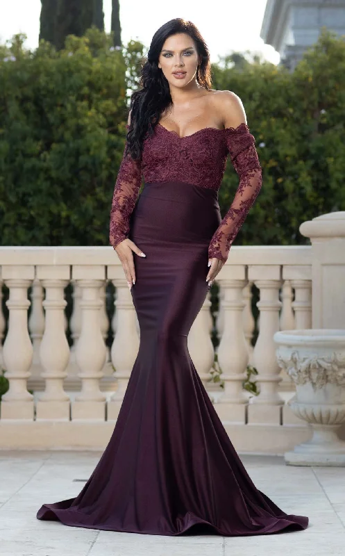 Formal dresses with tiered lace skirts and off - the - shoulder necklines for a feminine and elegant formal appearanceJessica Angel 830 Dress