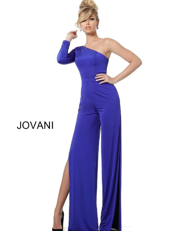 Long - sleeved wedding guest dresses in velvet for a winter weddingJovani 1430 Formal Jumpsuit