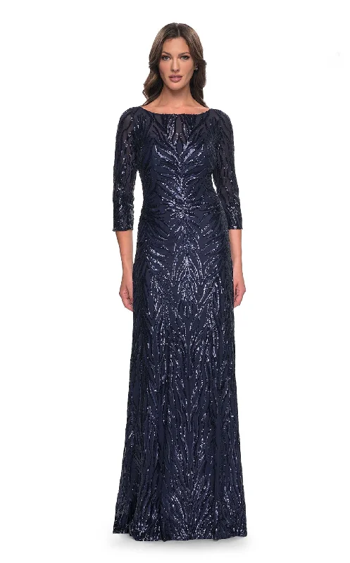 Formal dresses with tassel - adorned belts and tiered skirts for a stylish and festive formal eventLa Femme 30807 Dress