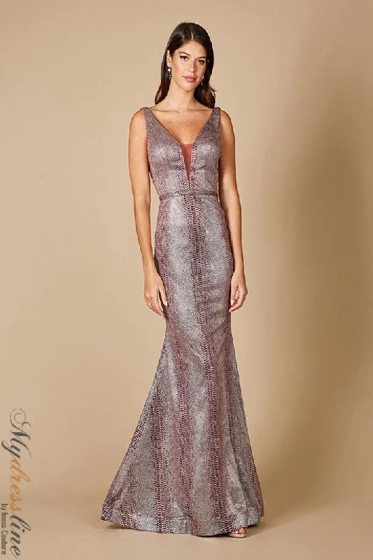 Formal dresses with pleated bodices and taffeta fabric for a traditional lookLara 29461