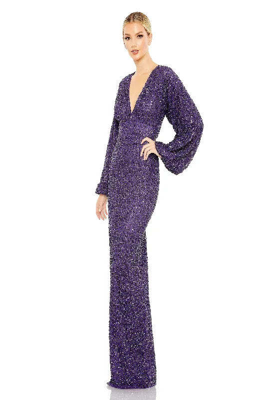 Formal dresses with gathered bodices and wide - leg skirts for a comfortable and stylish silhouetteMac Duggal 10791
