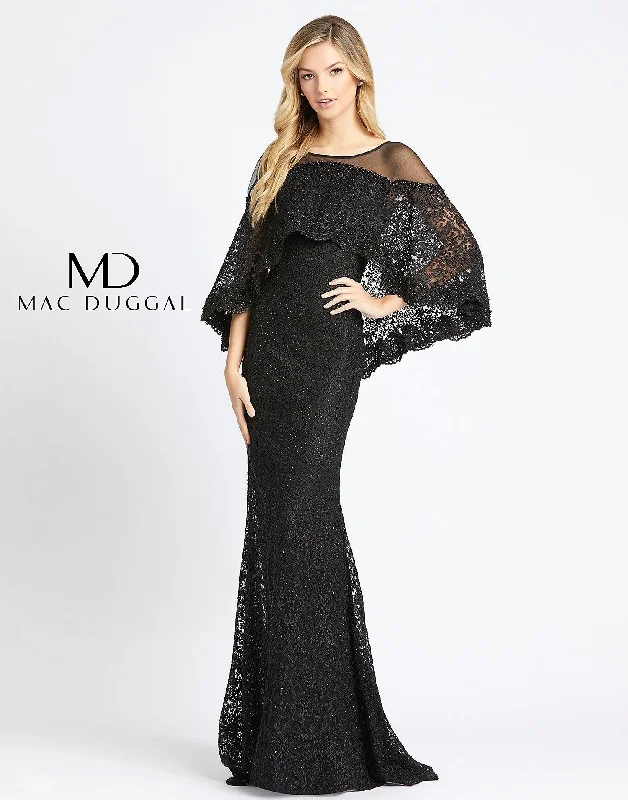 Asymmetric - hem wedding guest dresses in metallic huesMac Duggal 20072 Long Formal Off Shoulder Lace Gown