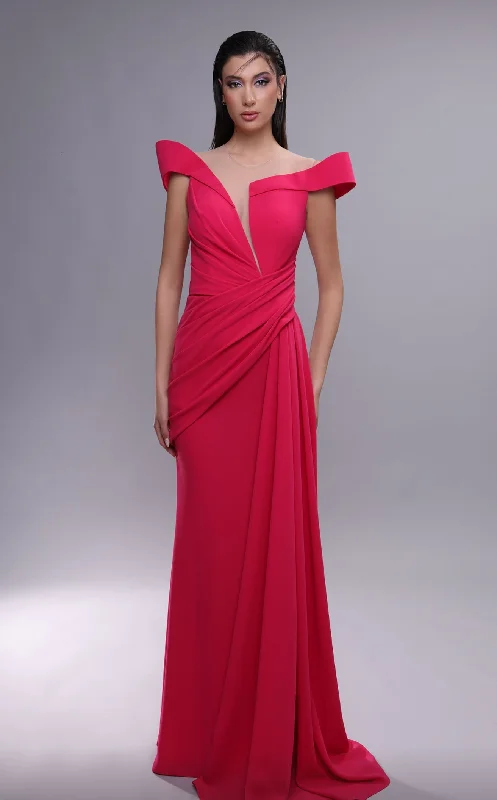 Prom dresses with tiered lace skirts and off - the - shoulder necklines for a feminine and elegant formal affairMNM Couture K4093 Dress