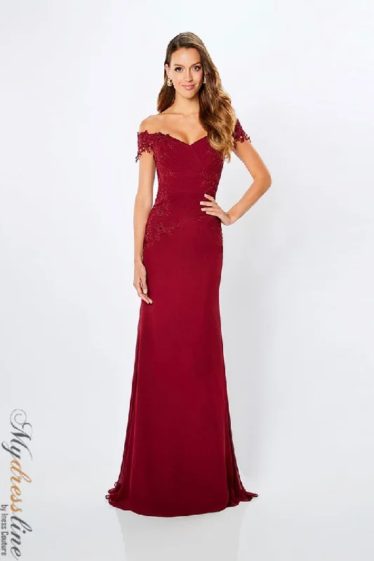 Prom dresses with lace - up side panels and ruffled bodices for a feminine and detailed lookMon Cheri Montage 221964