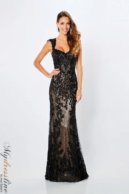 Formal dresses with wrap - around styles and beaded belts for a customized fitMon Cheri Montage 221973