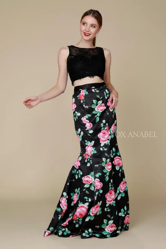 Ribbed - texture wedding guest dresses in neutral colorsTwo Piece Prom Dress Formal Evening Gown