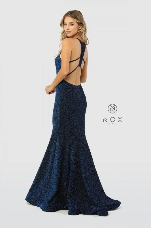 Wedding guest dresses with empire waists and tulle skirtsLong Open Back Prom Dress Evening Gown