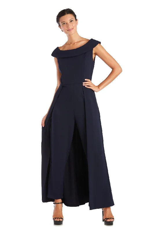 Tea - length wedding guest dresses with polka dot patternsR&M Richards 2517 Formal Long Cocktail Jumpsuit