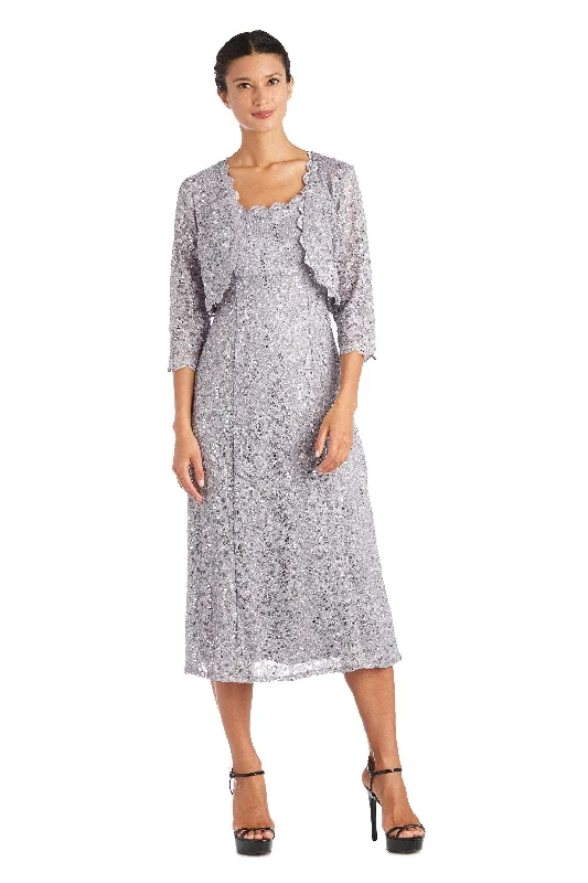 Wedding guest dresses with pom - pom trims for a playful lookR&M Richards 5924 Mother Of The Bride Dress Sale