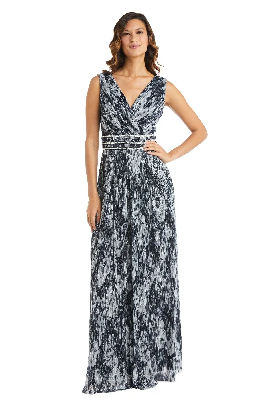 Animal - print wedding guest dresses in subtle colors for a bold statementR&M Richards 7178 Mother Of The Bride Long Dress