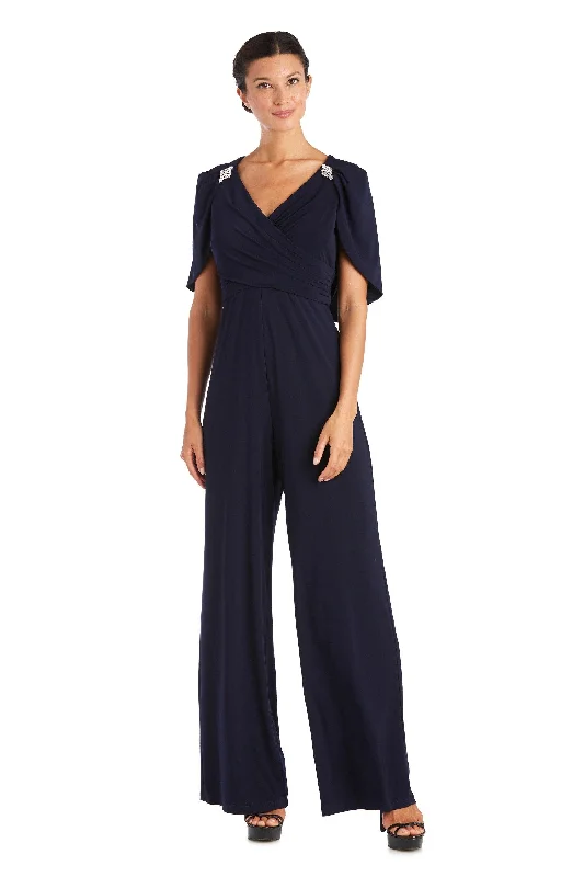 Asymmetric - hem wedding guest dresses in metallic huesR&M Richards 2460 One Piece Jumpsuit Sale