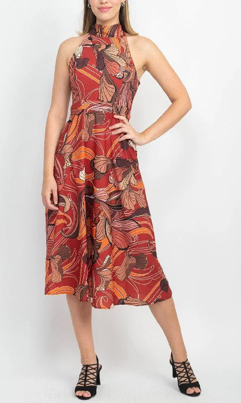 Cocktail dresses with a wrap - front style and a long - length optionTahari ASL 2PM036 - Sleeveless A-Line Casual Dress