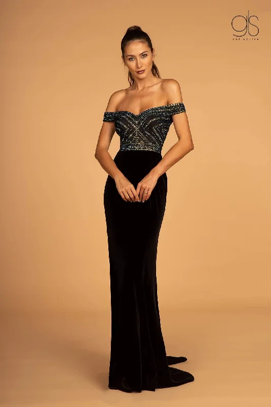 Lace - trimmed wedding guest dresses in blush pinkProm Long Dress Off the Shoulder Velvet Evening Gown