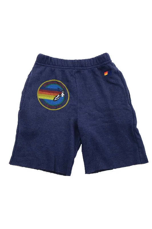 Leather Look Women Shorts for an Edgy and Chic StyleAVIATOR NATION KIDS SWEATSHORTS - NAVY